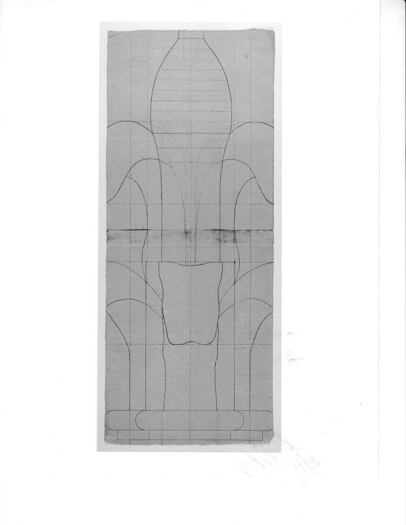 Elevation for a decorative detail for the high altar for Notre-Dame de Montréal