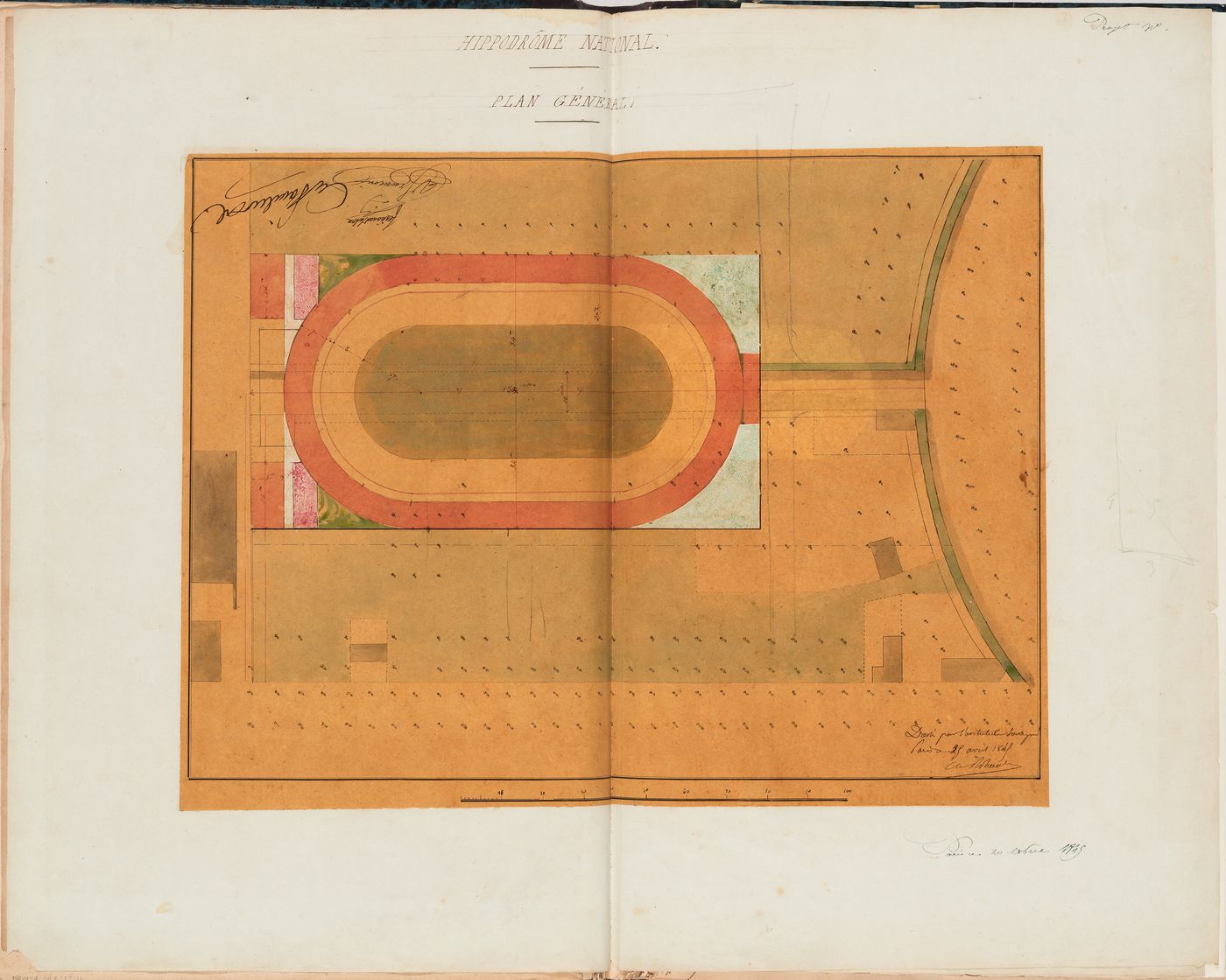 Hippodrome national, Paris: Site plan