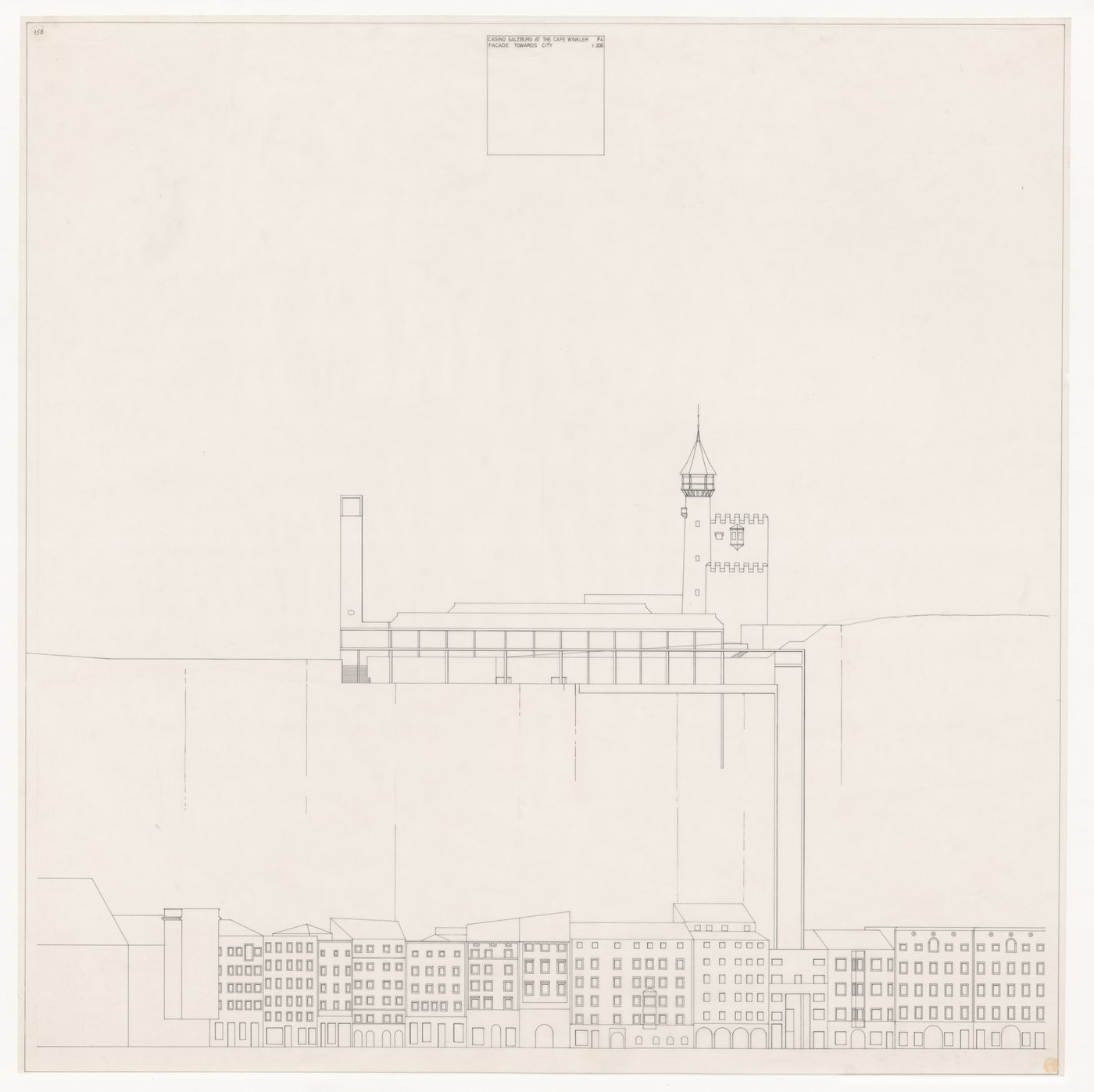 Elevation for Ampliação do Casino e Restaurante Winkler [Winkler Casino and restaurant extension], Salzburg, Austria