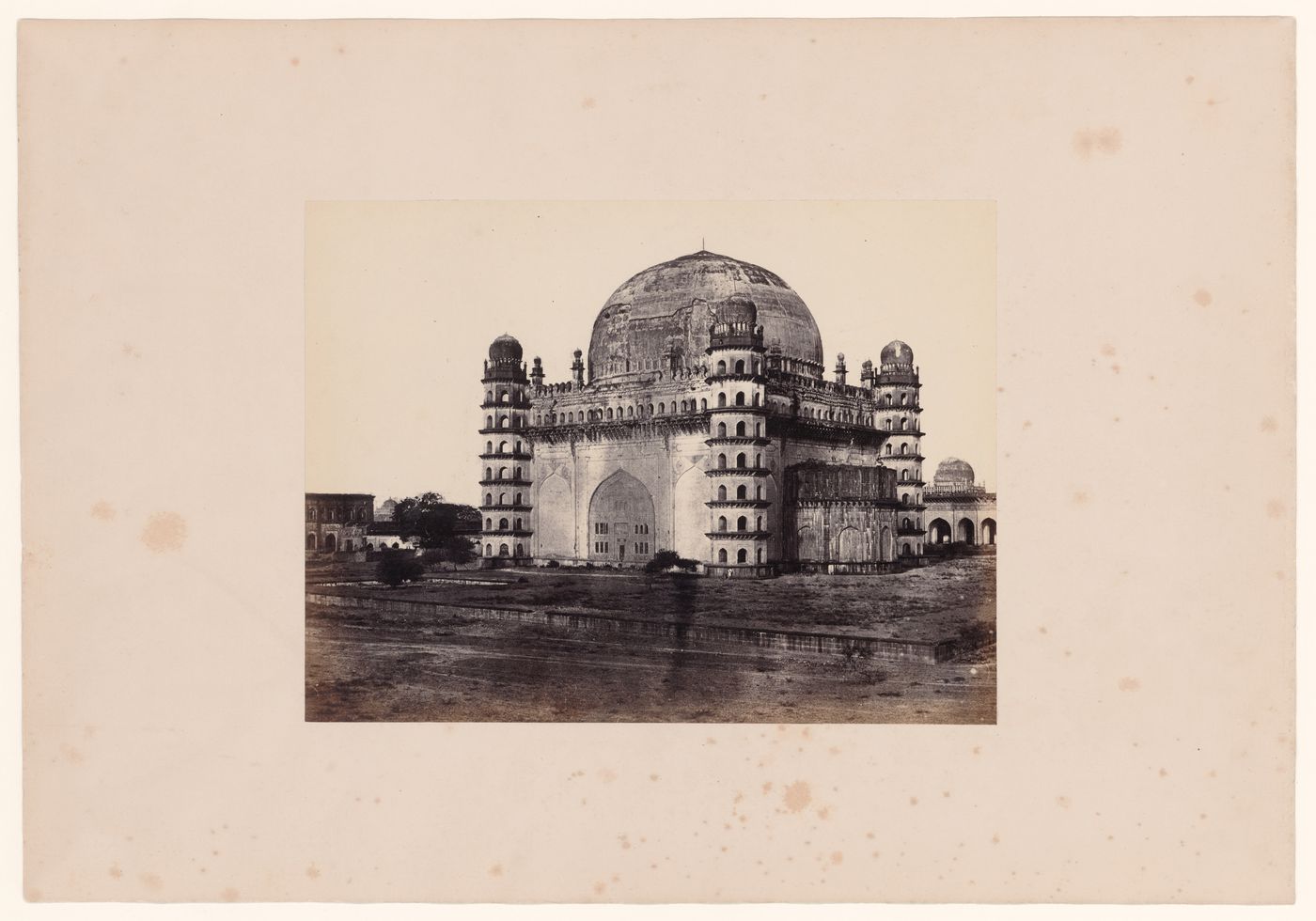 View of the Gol Gumbaz (also known as the Mausoleum of Sultan Muhammad Adil Shah), Beejapore (now Bijapur), India