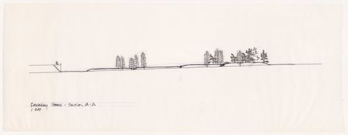 Section view of cascading stones for National Gallery of Canada, Ottawa, Ontario