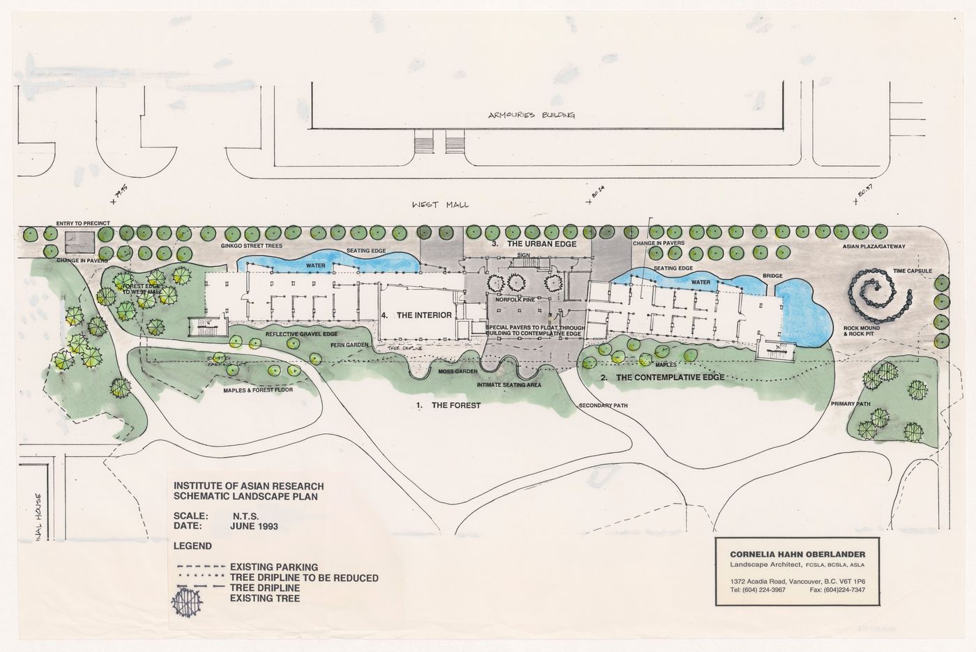 Landscape plan for C. K. Choi Institute of Asian Research, University of British Columbia, Vancouver, British Columbia