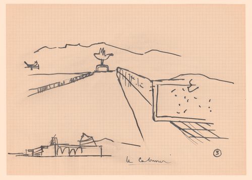 Chandigarh: Esquisse du Parlementet de la Main Ouverte