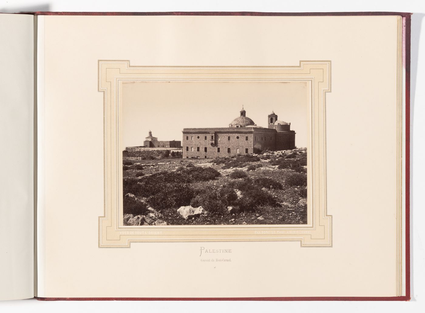 View of the Stella Maris monastery on Mount Carmel, Palestine (now Haifa, Israel)