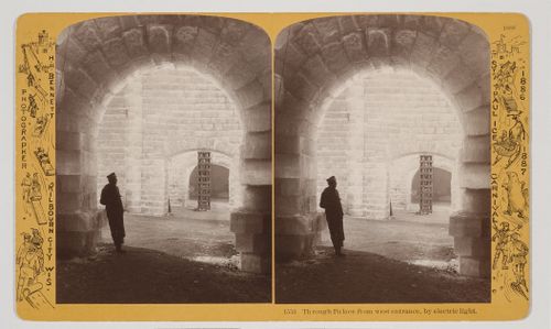 1553 Through Palace from west entrance, by electric light. St. Paul Ice Carnival, 1886, 1887, 1888