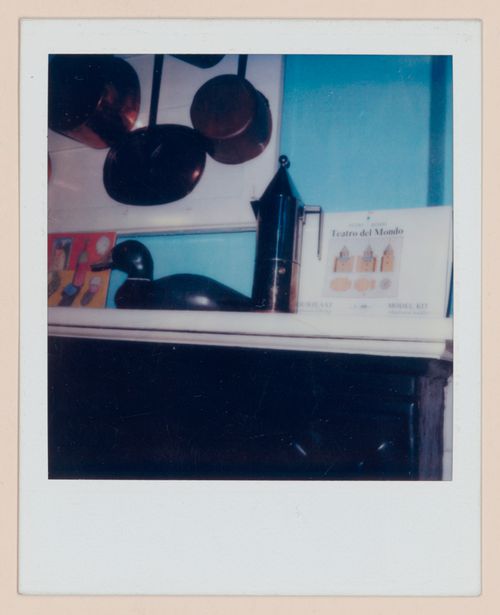 View of a shelf with decorations