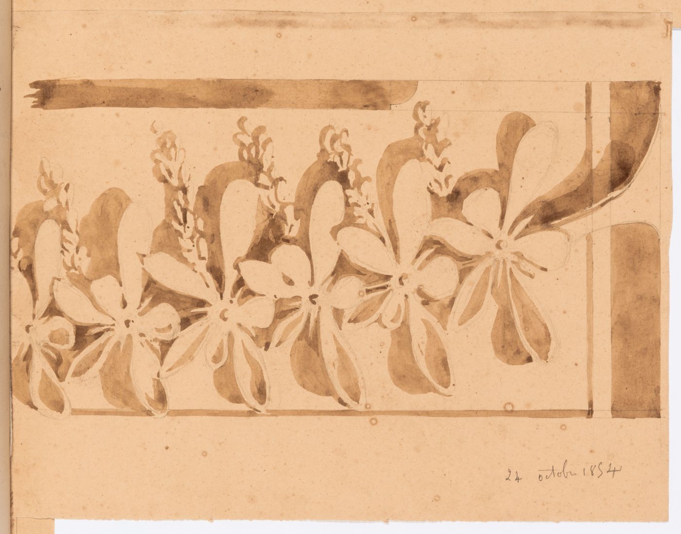 Detail of floral ornament, possibly from a soffit