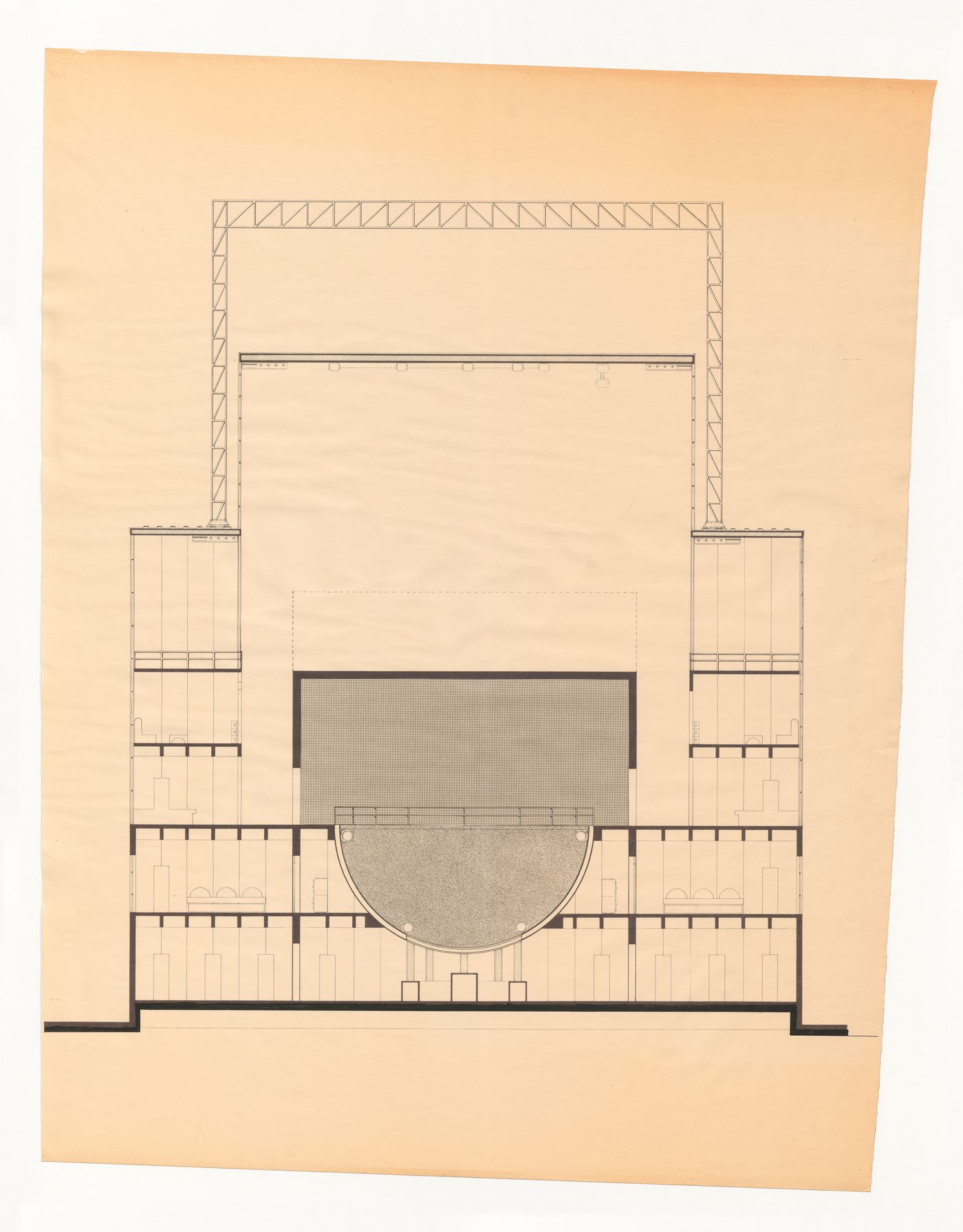 Elevation for Urban park competition, Modena, Italy