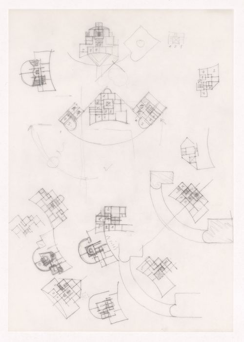 Sketch floor plans for Eng. Jorge Guimarães, Porto, Portugal