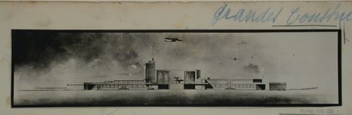 View of a drawing showing a project for an airport