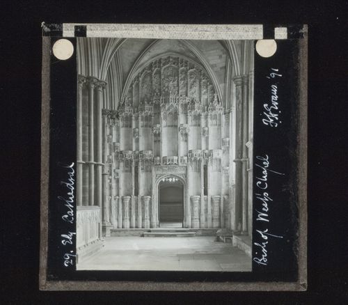 View of Bishop West's chapel in Ely Cathedral, Ely, Cambridgeshire, England