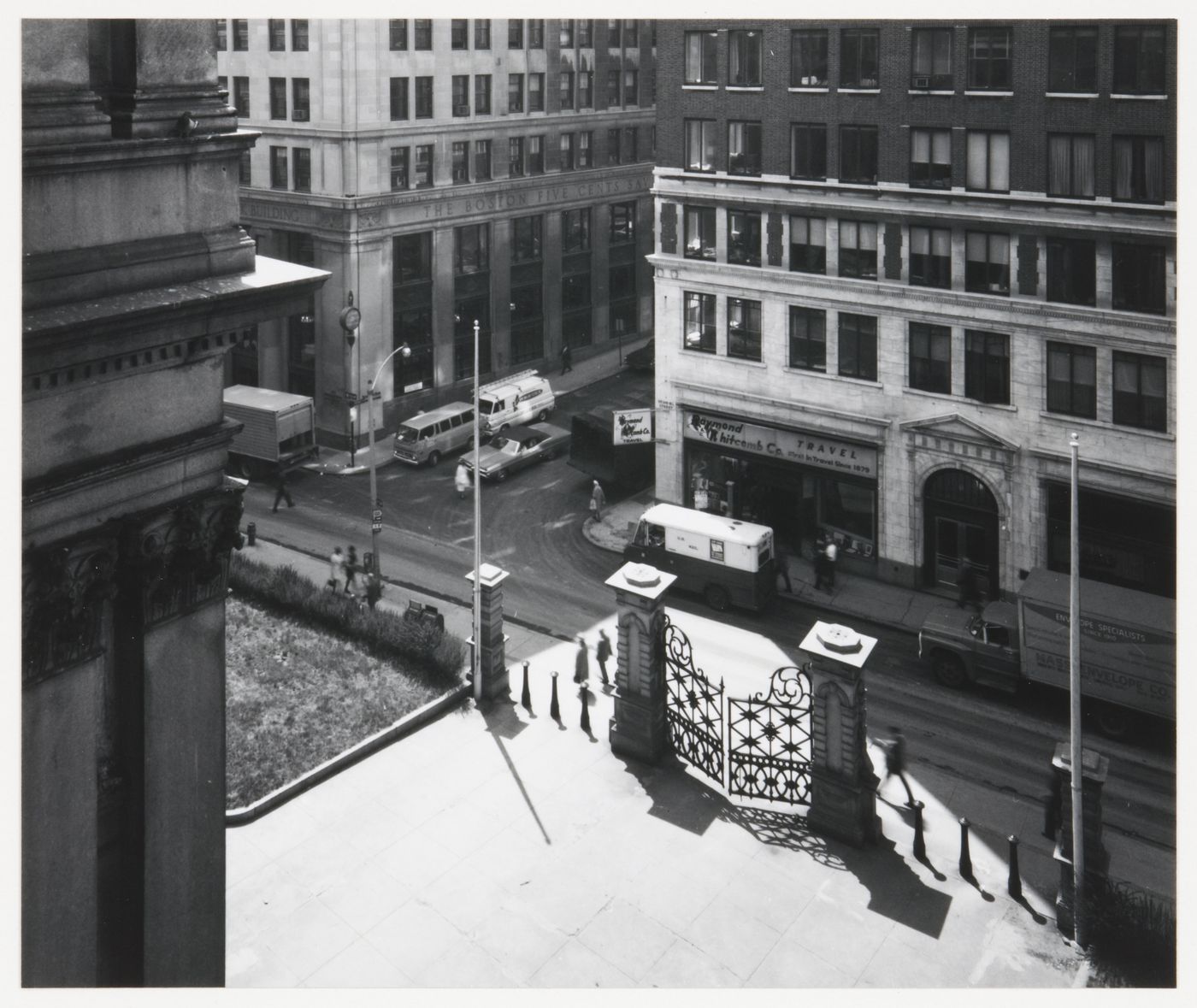 View of entrance gate, Old City Hall, Boston, Massachusetts, United States
