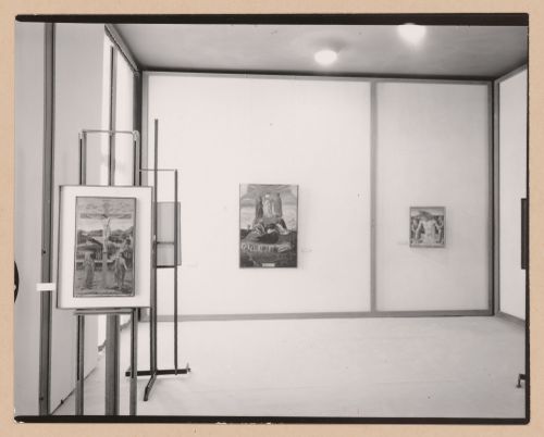 Interior view of a gallery showing paintings, Museo Correr, Venice, Italy