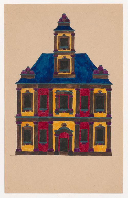 Visionary design for the façade of a Protestant church