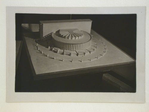 Photograph of a model for a Red Army Theater, Moscow