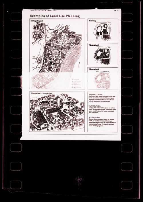 Negative of illustration for the publication "Housing a Billion: Village Upgrading: Jianlu, China" publication