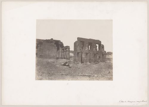 The Ramesseum, Great Hypostyle Hall (on left), and the Colonnade of the second cosat sic on right, Thebes, Egypt