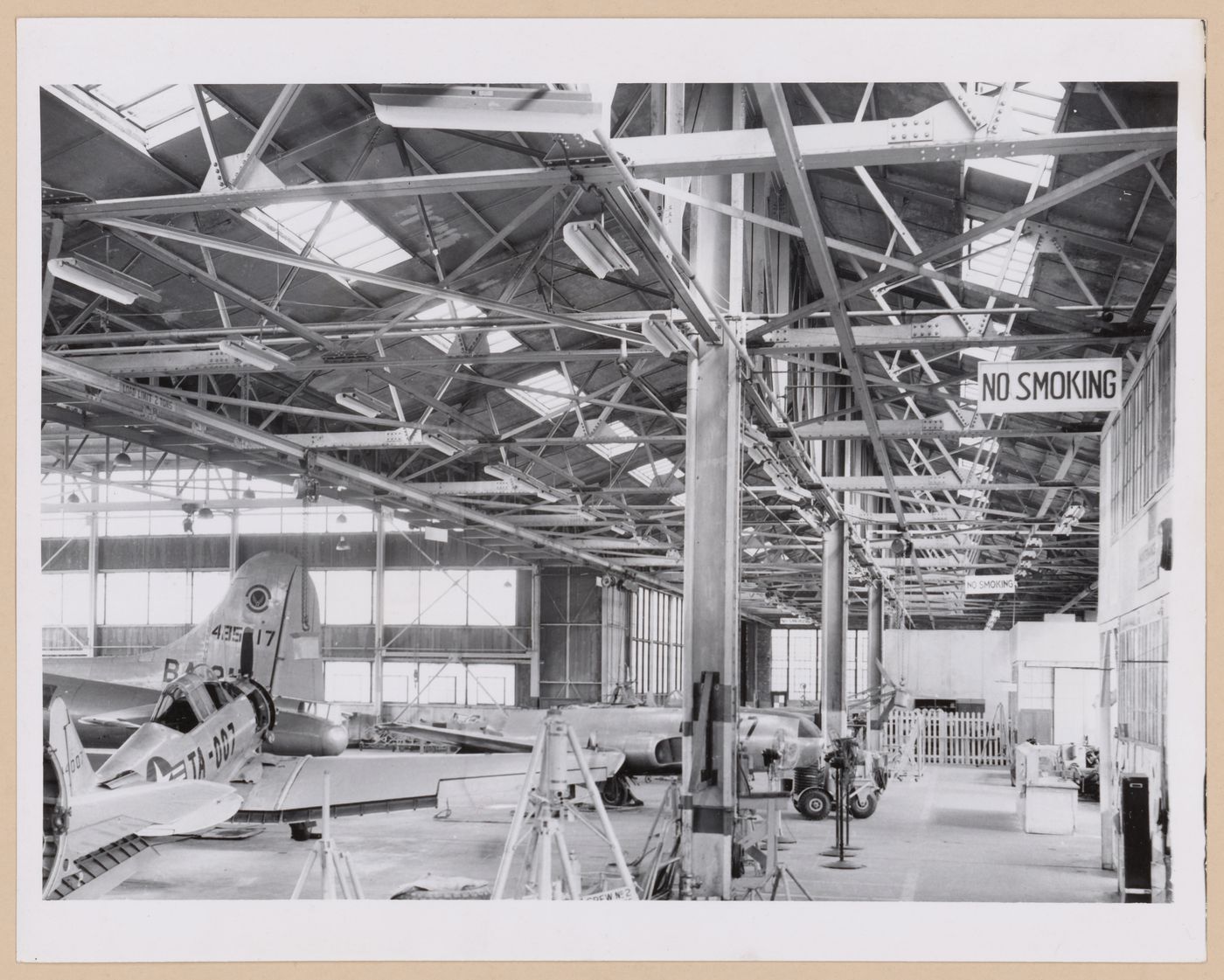 Interior view from the south of a Hangar (also known as Building No. 87), United States Aviation School, Langley Air Force Base, Langley, Virginia