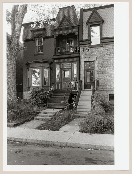 View of the principal façade of a house, 71 Stayner Avenue, Westmount, Québec