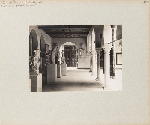 View of archeological exhibition, Pavillon de l'Algérie, Exposition universelle, 1900, Paris, France