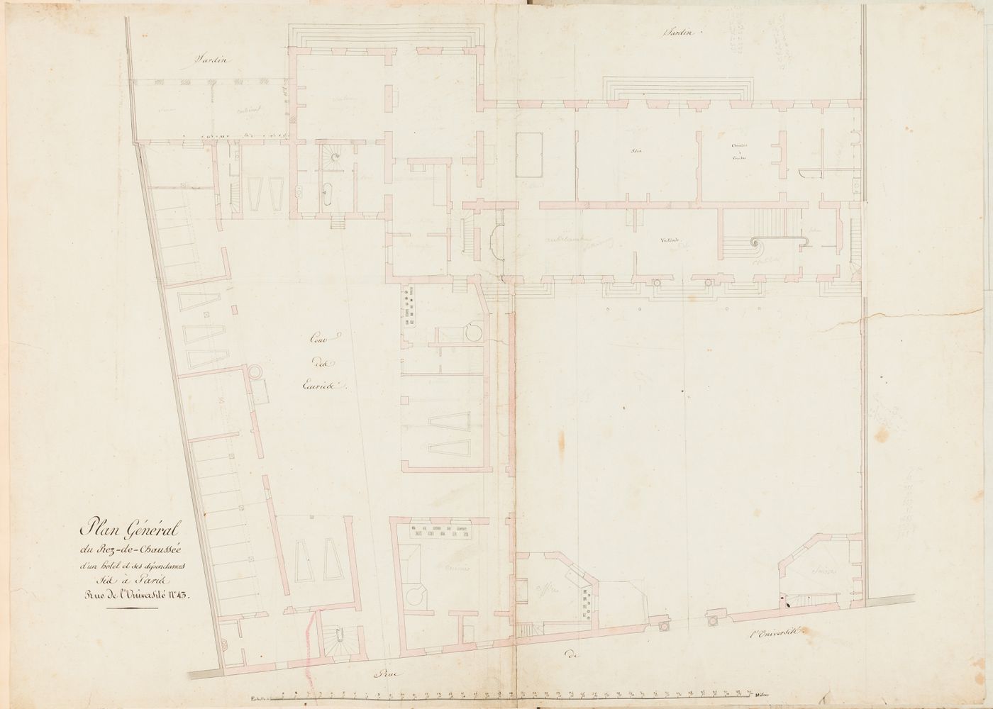 Hôtel Soyécourt, Paris: Partial ground floor plan