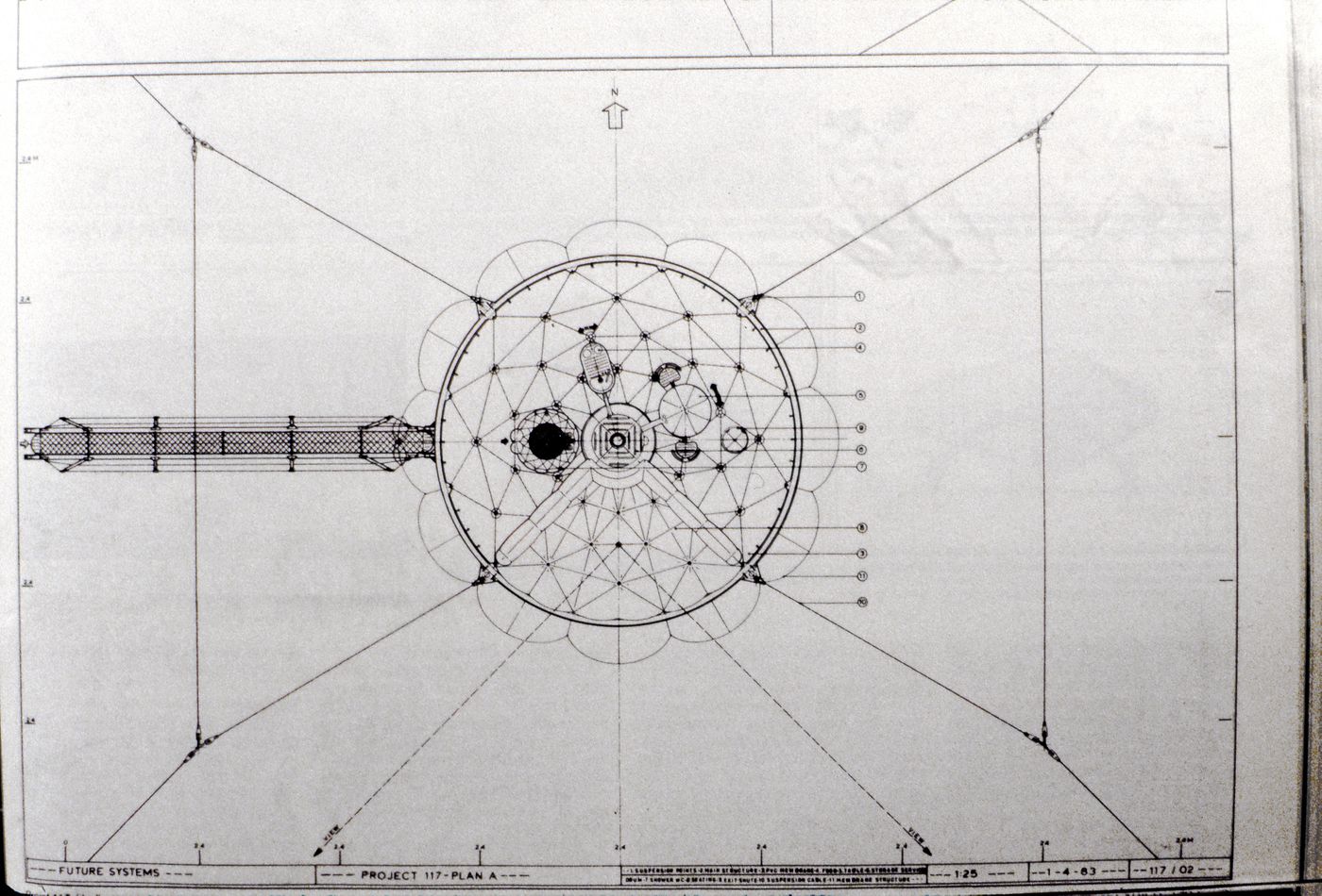 Slide of a drawing for Project 117: Bubble, by Future Systems