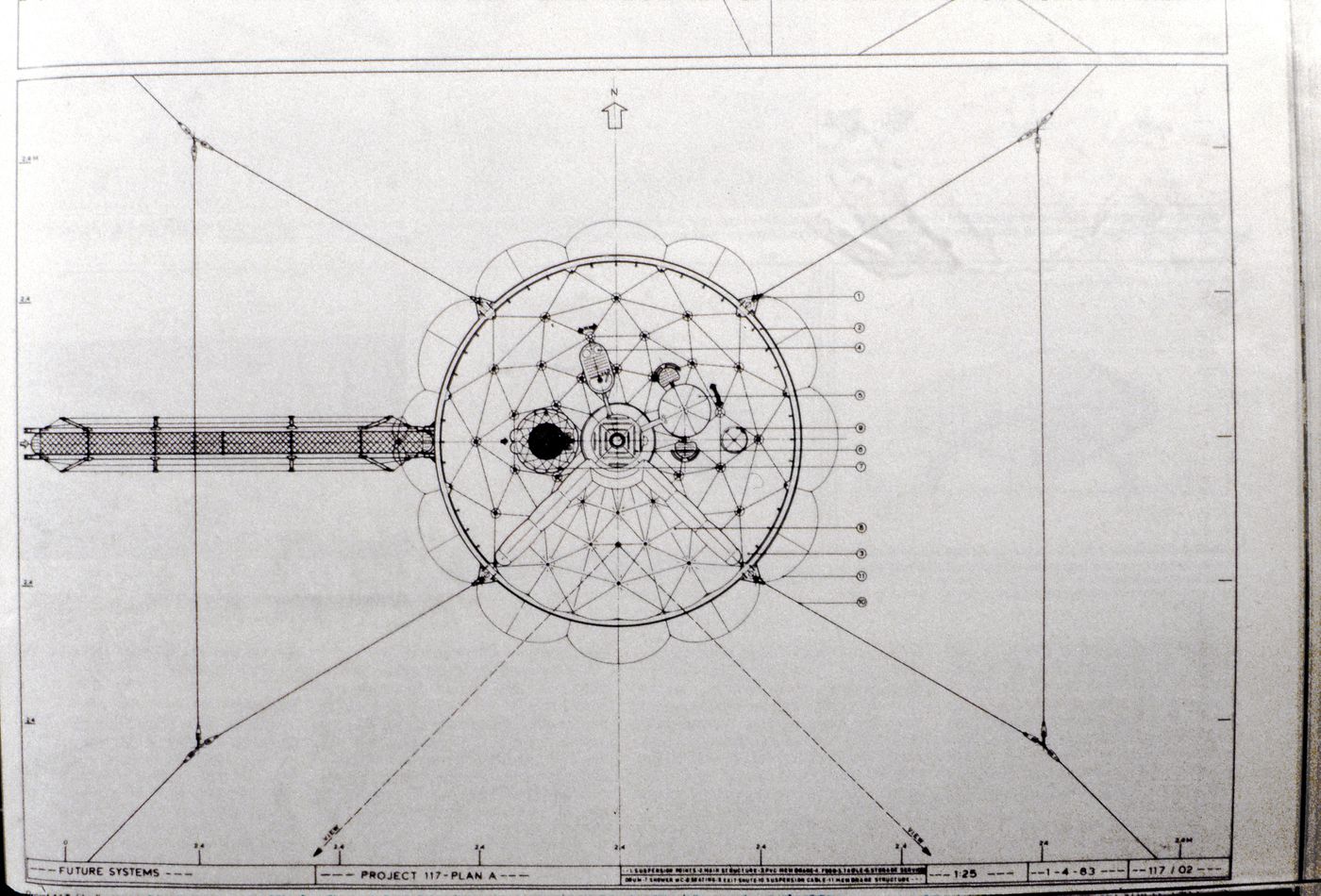 Slide of a drawing for Project 117: Bubble, by Future Systems