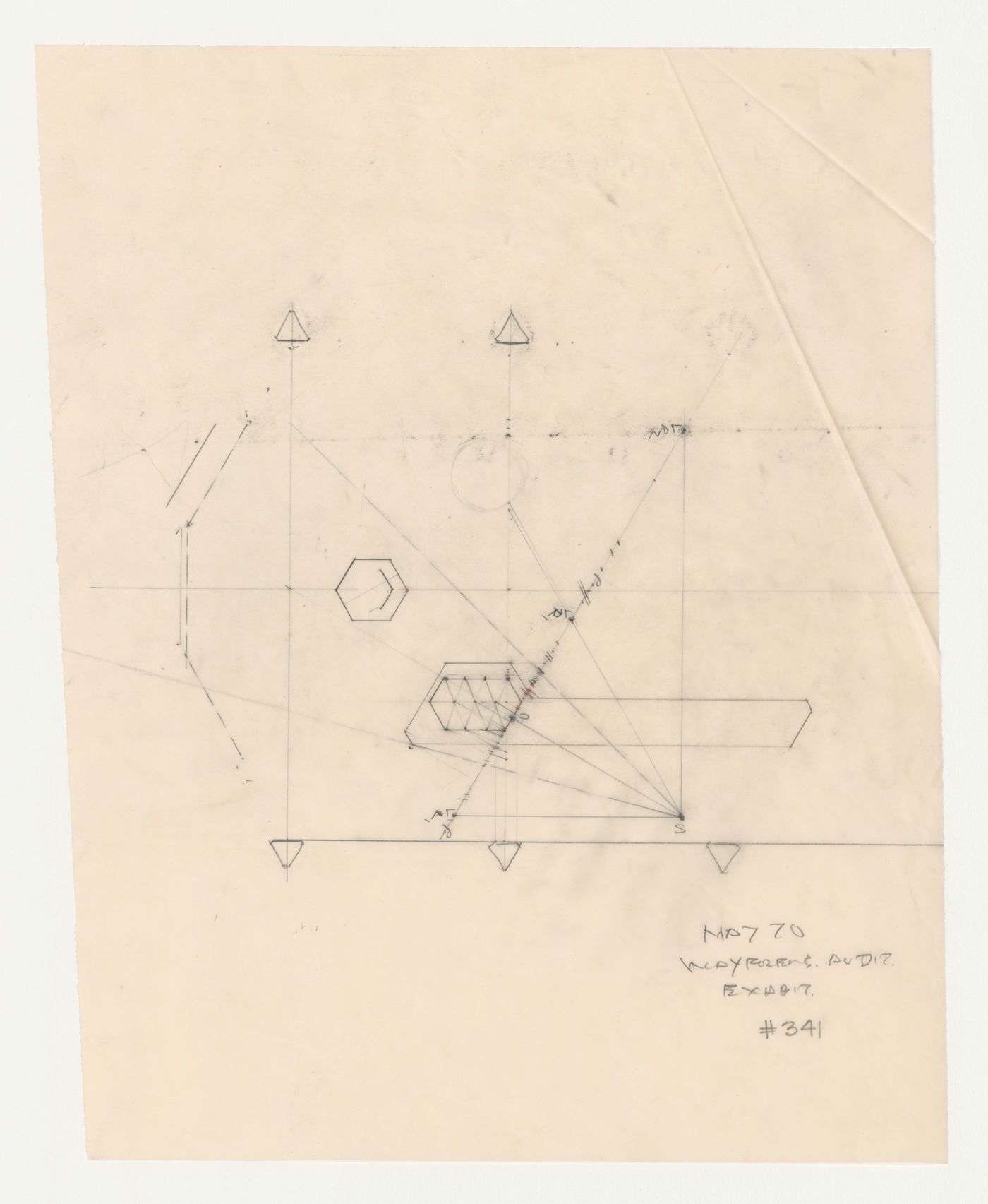 Wayfarers' Chapel, Palos Verdes, California: Partial plan for the auditorium audiovisual exhibit