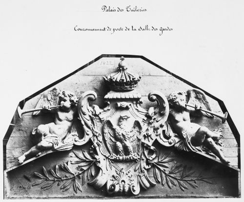 Sculptural model of cast by Emile Knecht for the doorway for the guard's room at the Palais des Tuileries, Paris, France