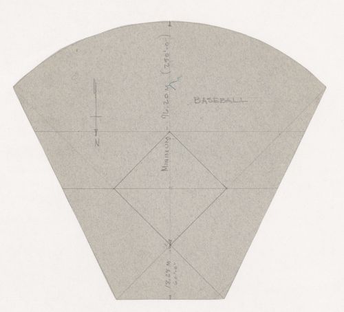 Cut-out plan for a baseball diamond for Illinois Institute of Technology