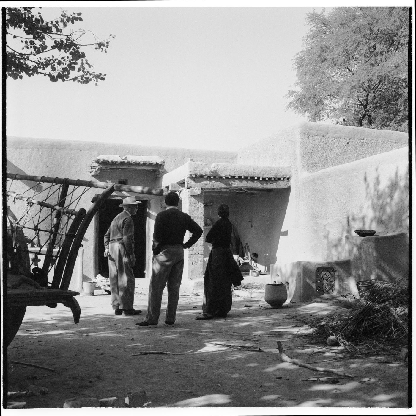 Le Corbusier with Mr. and Mrs. Prabhawalkar in a village near Chandigarh