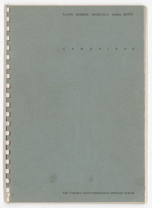 Report for The Shape of Cambridge: A Plan, Cambridge University, England