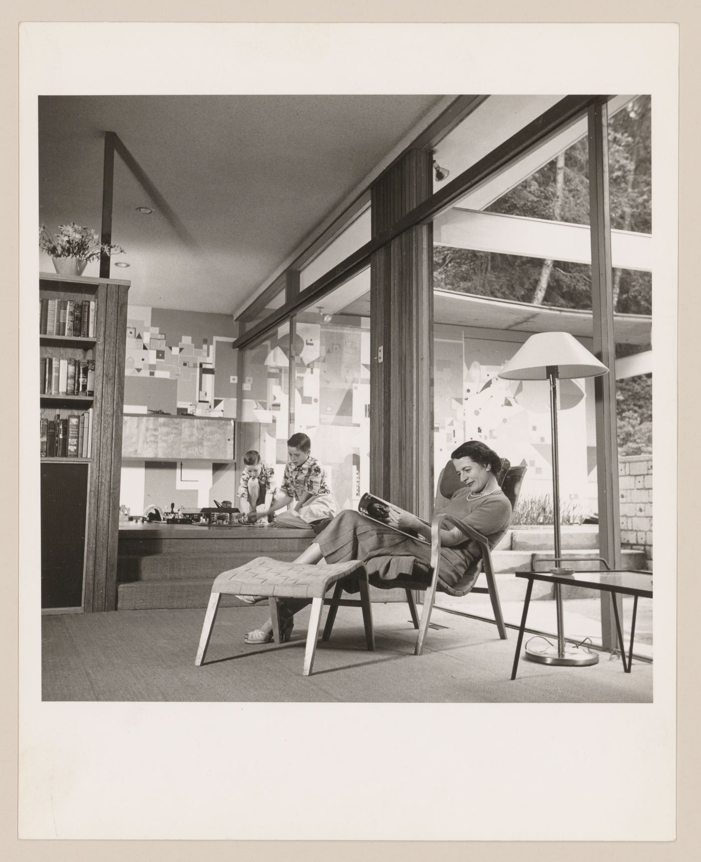 Living room of the Douglas Simpson House II, West Vancouver