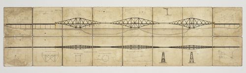 Diagram of the Forth Bridge, Firth of Forth, Scotland