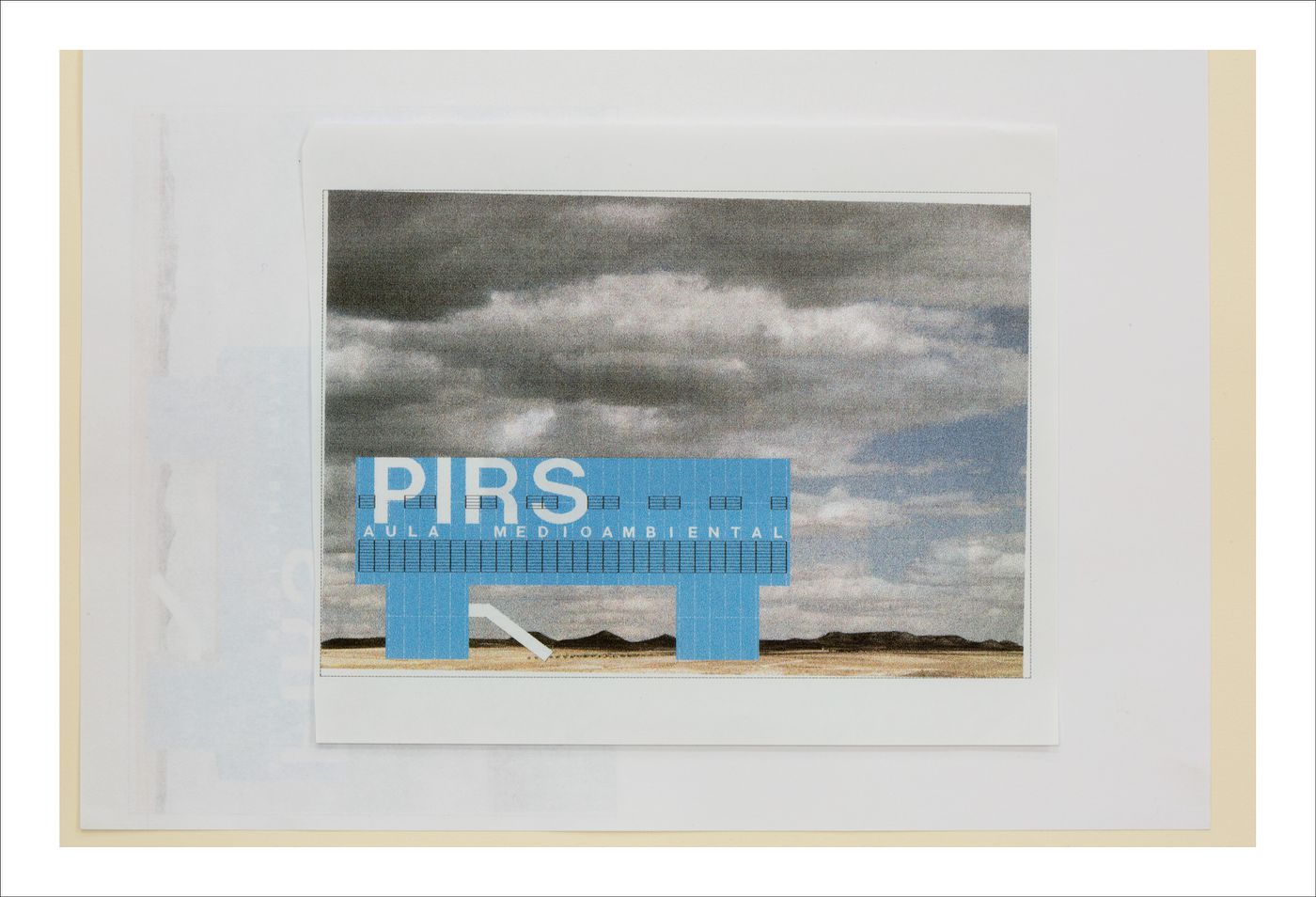 Proofs of Relevance: View of a photomontage showing the Environment Education Centre, Abalos & Herreros (1999-2001), Arico, Tenerife, Spain