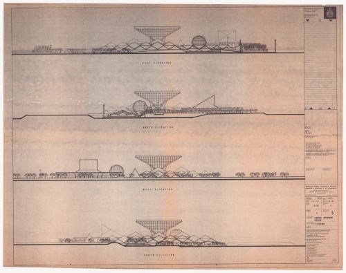 Elevations for Canadian Federal Pavilion, Expo '67, Montréal, Québec