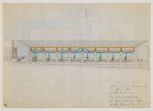 Center for Theatre Arts, Cornell University, Ithaca, New York: sectional elevation