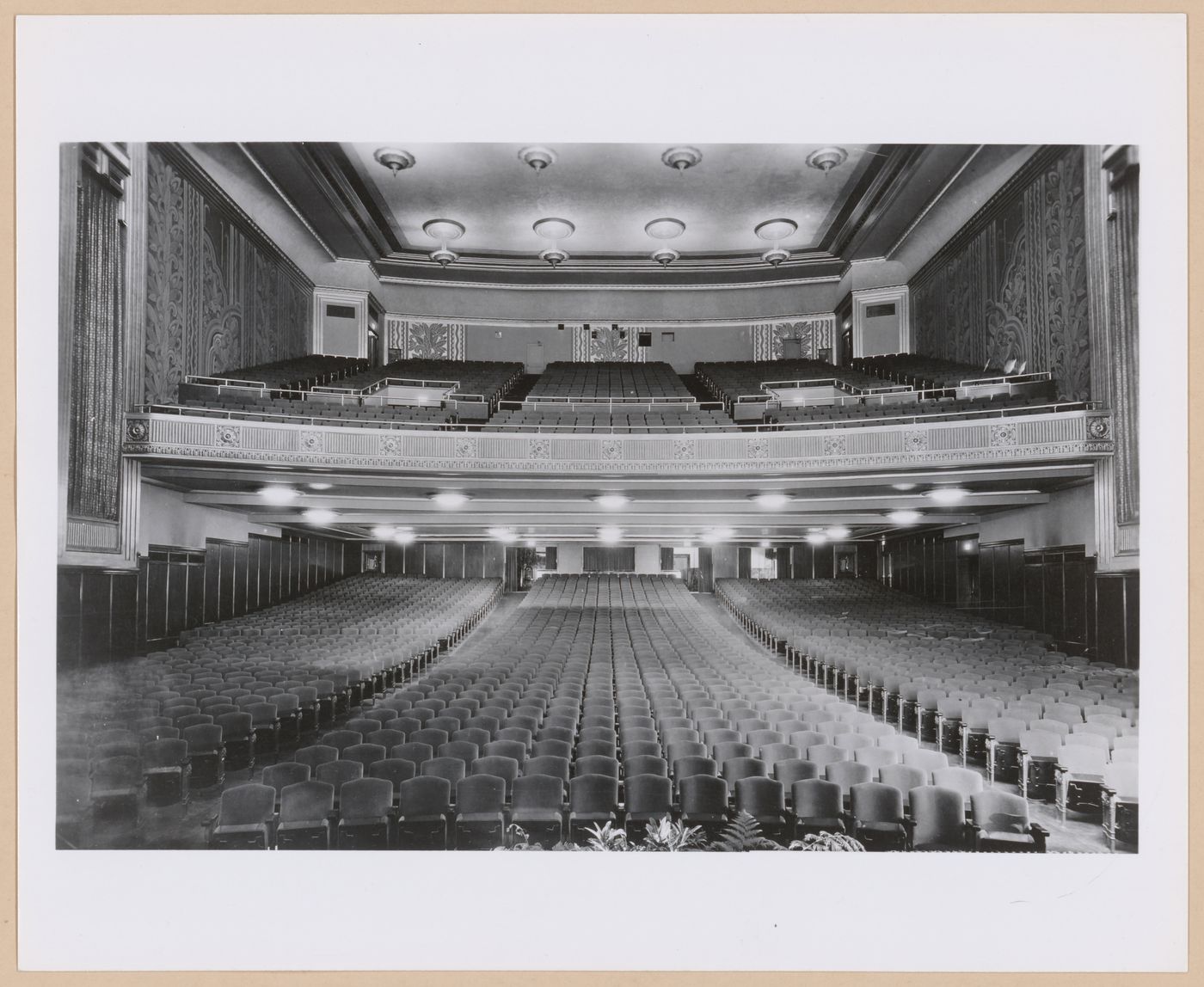 Interior view of the auditorium from the stage, H.J. Heinz Corporation building, Pittsburgh, Pennsylvania
