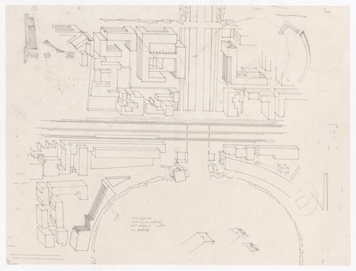 Sketch axonometric view for Proposta para Caserta, Caserta, Italy