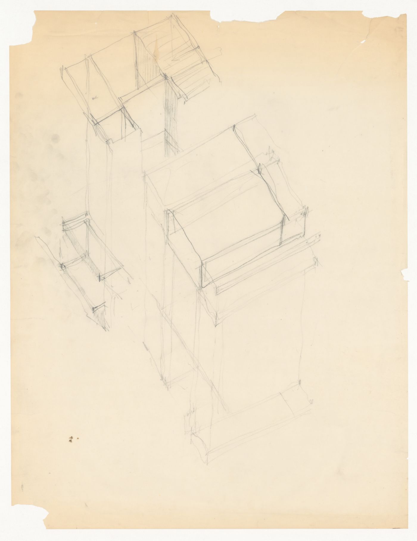 Sketch axonometric for House VI, Cornwall, Connecticut