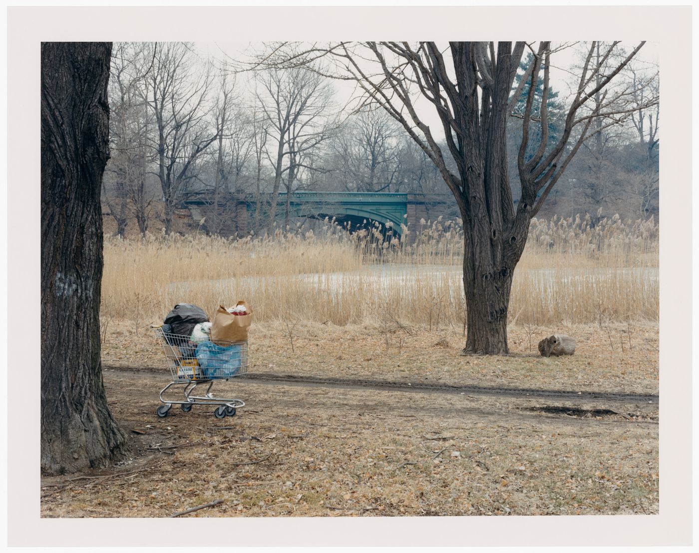 Viewing Olmsted: View of Peninsula and the Lollwater Bridge, Prospect Park, Brooklyn, New York City, New York