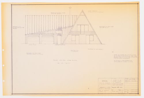 Climatisation solaire "système passif et actif" : façade côté nord : Maison du docteur Simon Richer, Nominingue, Québec, Canada