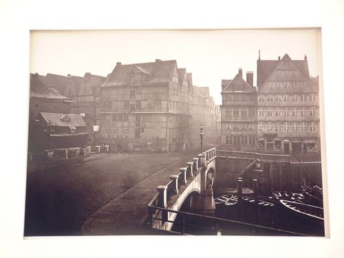 View of Brtoksbrücke across river looking towards Kehrweider Street, Hamburg, Germany