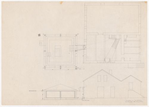 Floor plan and section for Casa J. M. Teixeira, Quinta do Forno, Briteiros - Guimarães, Portugal