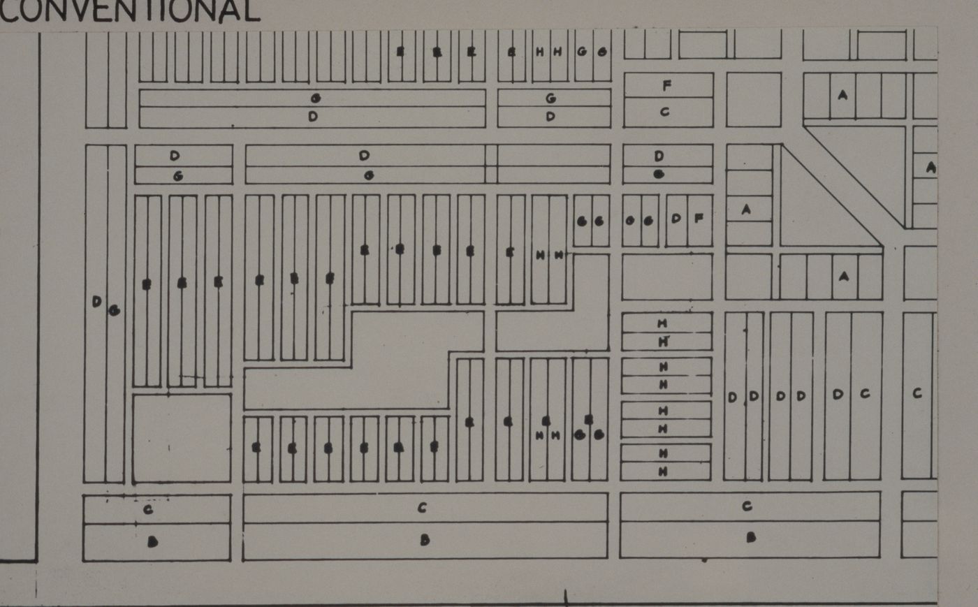 Sector site plan showing plots layout at first phase of development for the Aranya Housing Project, Indore, India