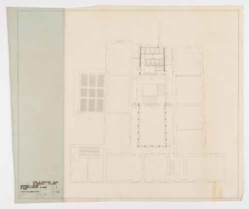 First floor plan (Pianta del primo piano), Ampliamento e restauro della scuola elementare de Amicis di Broni, Italy