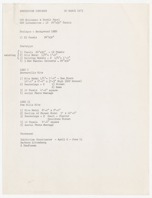 Exhibition and catalogue contents for Low-Rise High-Density (LRHD)