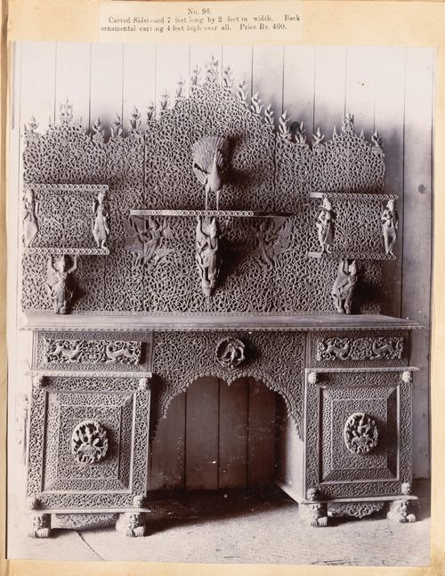 View of a sideboard, F. Beato Limited, C Road, Mandalay, Burma (now Myanmar)