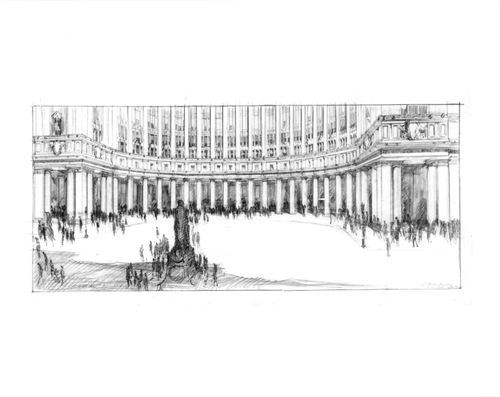 Eaton's Building, Toronto - Building main entrance colonade & court