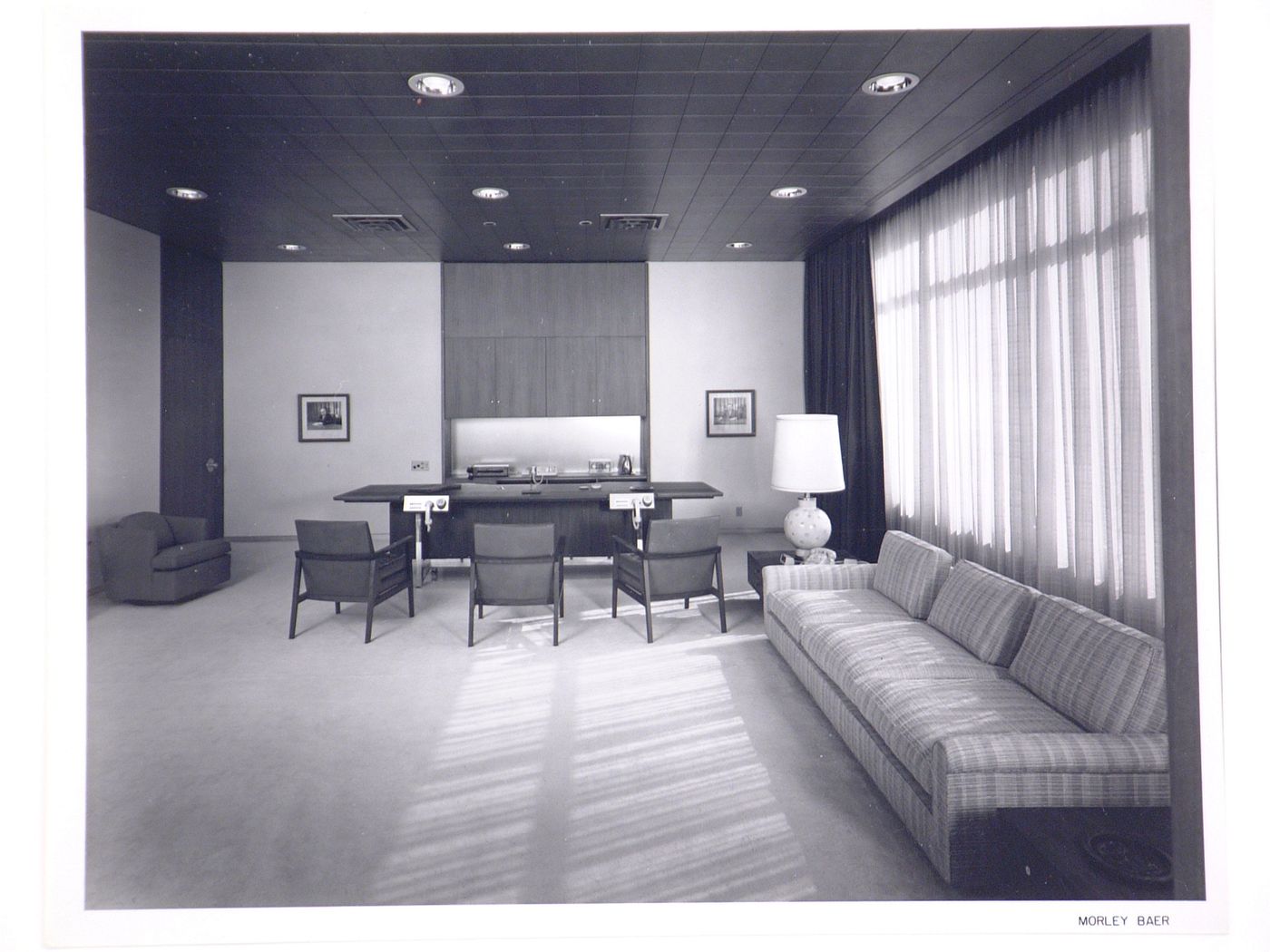 Interior view of an office with a sitting area, Kaiser Center, Oakland, California, United States